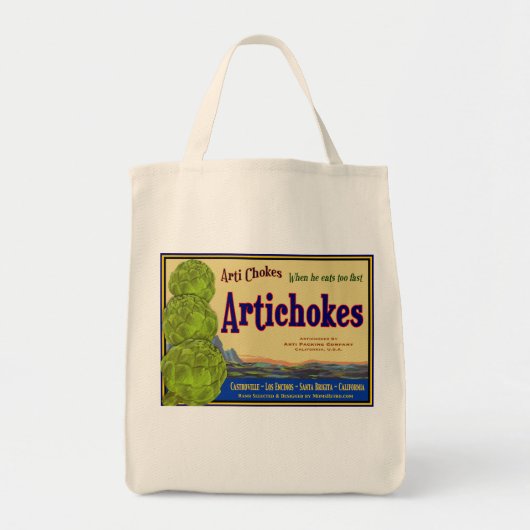 Artichokes Vintag Crate Art Leinwand Tasche (Vorne)