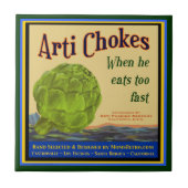 Artichokes Vintag Crate Art Tile Fliese (Vorderseite)