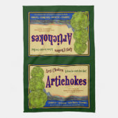 Artichokes Vintag Crate Kunst, Küche Handtuch (Vertikal)