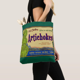 Artichokes Vintage pflanzliche Kastenhalle Kunst Tasche