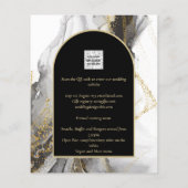 Artículo de boda negro y dorado, bilingüe (Rückseite)