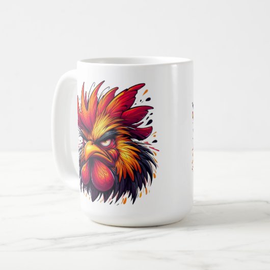 "Artie Angry Rooster" Mug Kaffeetasse (Vorderseite Links)