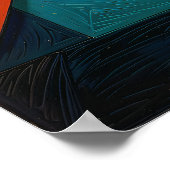 Artifact - Geometrisches Kunstdesign Poster (Ecke)