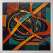 Artifact - Geometrisches Kunstdesign Poster (Vorne)