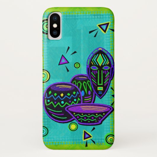 Artifakt African Pop Art Case-Mate iPhone Hülle (Rückseite)