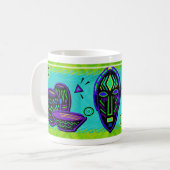 Artifakt African Pop Art Kaffeetasse (Vorderseite Links)