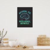Artificial Intelligence Brain Humor Design Poster (Küche)