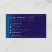 Artificial Intelligence Software Engineer Visiting Visitenkarte (Rückseite)