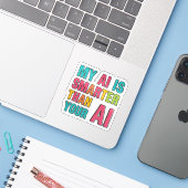 Artificial intelligence sticker (Laptop mit iPhone)