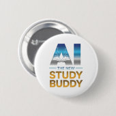 Artificial Intelligence Study Buddy Design Button (Vorne & Hinten)