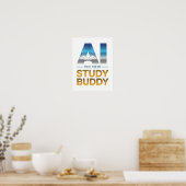 Artificial Intelligence Study Buddy Design Poster (Küche)