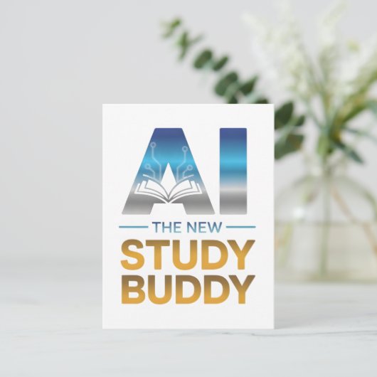 Artificial Intelligence Study Buddy Design Postkarte (Stehend Vorderseite)