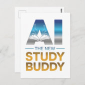 Artificial Intelligence Study Buddy Design Postkarte (Vorne/Hinten)