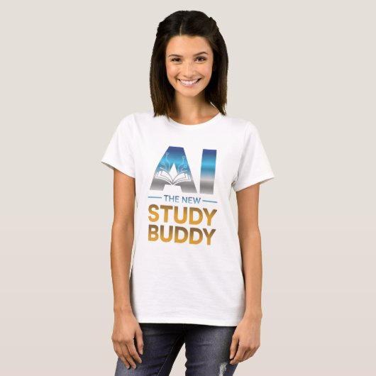Artificial Intelligence Study Buddy Design T-Shirt (Vorne ganz)