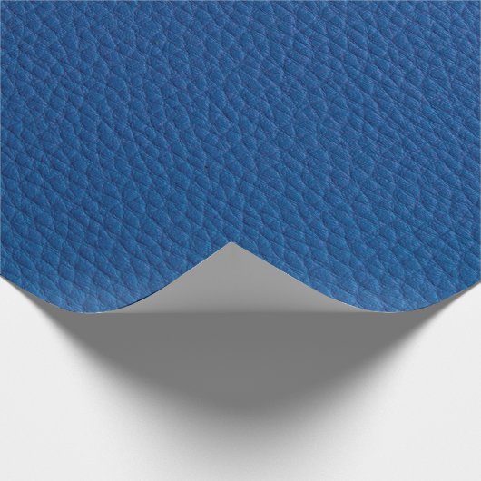 Artificial soft blue leather. Faux leather texture Geschenkpapier (Ecke)