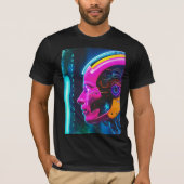 Artificial Soul Cyberpunk Android Face T-Shirt (Vorderseite)
