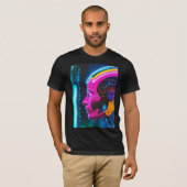 Artificial Soul Cyberpunk Android Face T-Shirt (Vorne ganz)