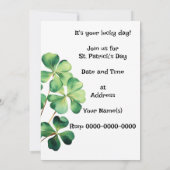 Artiful Green Watercolor Clover Weath (Rückseite)