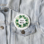Artiful Green Watercolor Clover Weath Button (Beispiel)