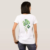 Artiful Green Watercolor Clover Weath T-Shirt (Schwarz voll)
