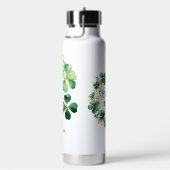 Artiful Green Watercolor Clover Weath Trinkflasche (rechts)