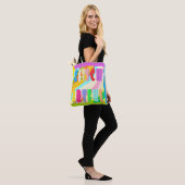 Artiful hell bunt Design große Farbe Tote Tasche (Am Model)