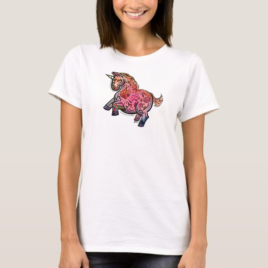 Artiful Pink Unicorn T-Shirt (Vorderseite)