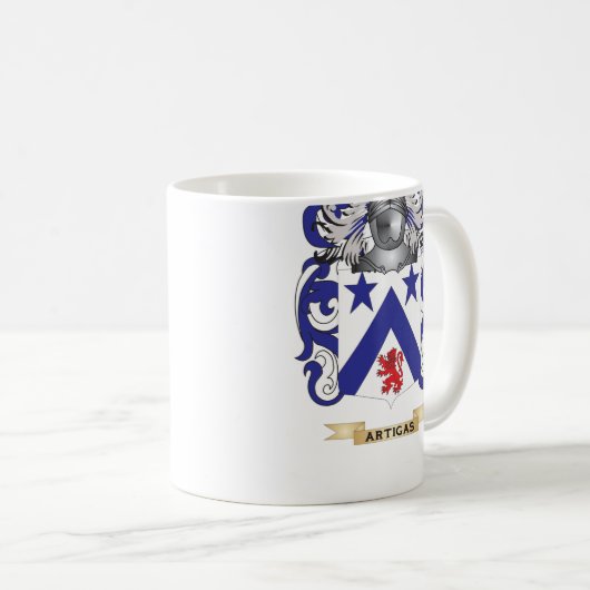 Artigas Wappen (Familienwappen) Kaffeetasse (VorderseiteRechts)