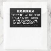 Artikel 27 Erklärung der Menschenrechtskleber Rechteckiger Aufkleber (Tasche)