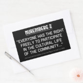 Artikel 27 Erklärung der Menschenrechtskleber Rechteckiger Aufkleber (Umschlag)