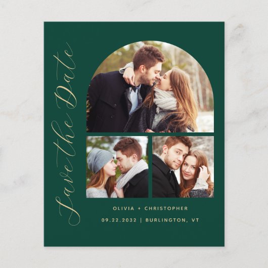 Artikel 3 Foto Grüner QR-Kodex Save the Date (Vorderseite)