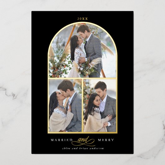 Artikel 3 Foto Verheiratete und Mercedes-Benz Foil Folieneinladung (Vorderseite)