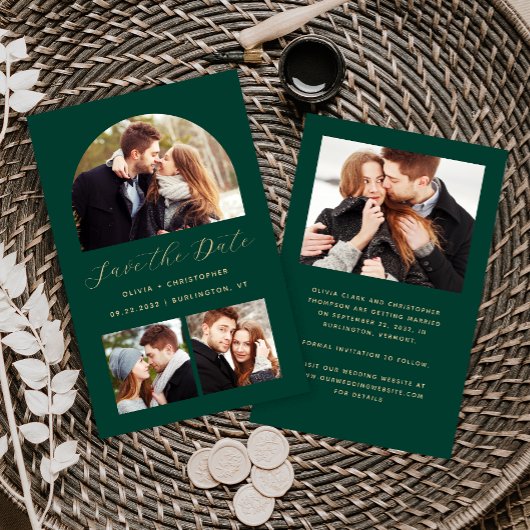 Artikel 4 Fotos Smaragdgrün Save the Date