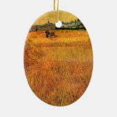 Artikel: Blick von Weizenfeldern von Vincent van G Keramik Ornament (Hinten)