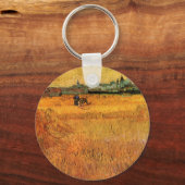 Artikel: Blick von Weizenfeldern von Vincent van G Schlüsselanhänger (Vorderseite)