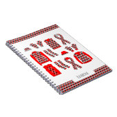 Artikel mit roter Raute Muster Foto-Notebook Notizblock (Rechte Seite)
