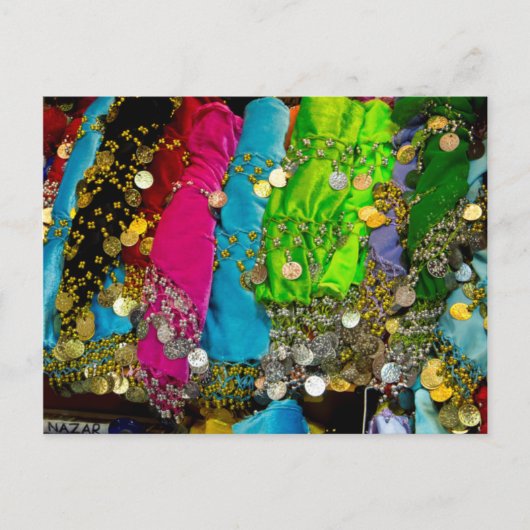 Artikel zum Verkauf auf dem Gewürzmarkt, Istanbul, Postkarte (Vorderseite)