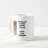 Artikulieren Sie eine Vision, bevor Sie… Horizonte Kaffeetasse (Vorderseite Links)