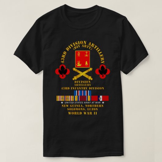 Artillerie 43. Division New Guinea Northern Solomo T-Shirt (Design vorne)