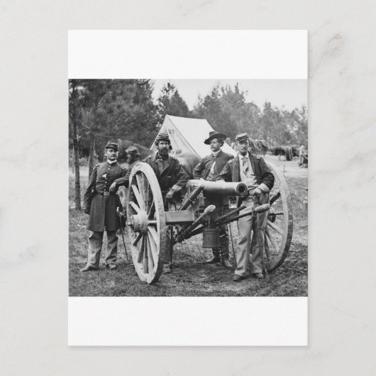 Artillerie aus dem zivilen Krieg, 1860er Postkarte (Vorderseite)