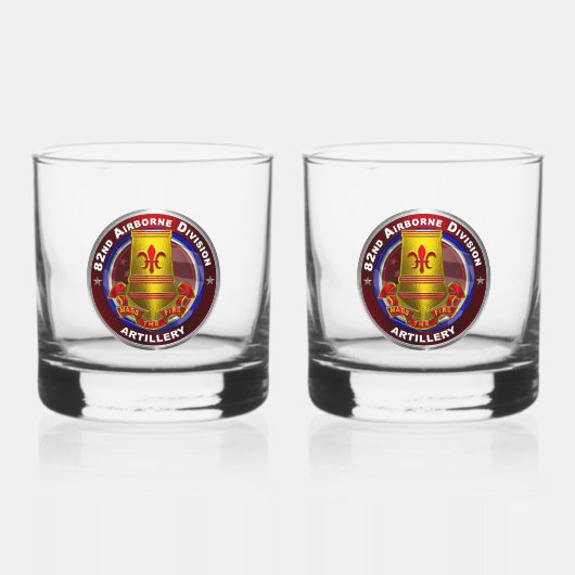 Artillerie-Brigade der 82. Im Flugzeug Division Whiskyglas (Vorderseite)