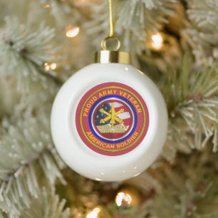 Artillerie für Luftverteidigung Veteran Weihnacht Keramik Kugel-Ornament
