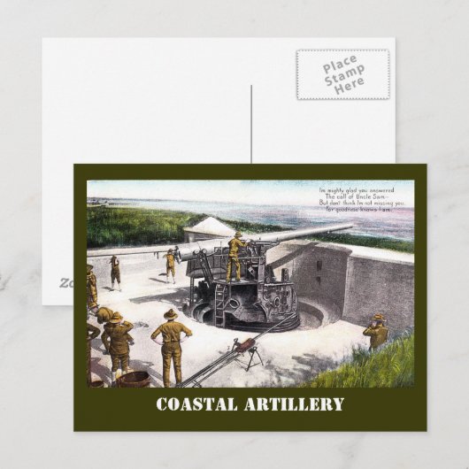 Artillerie Postkarte (Vorne/Hinten)