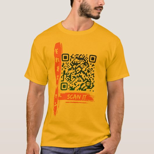 Artimis Unique Design QR Code Scan zum Besuch Inst T-Shirt (Vorderseite)