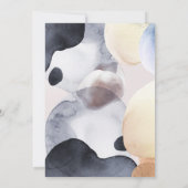 Artisan Abstrakte Formen | Gold Navy Abschluss Einladung (Rückseite)