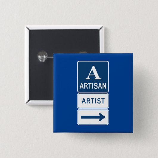 Artisan Artist Studio Signieren Directmailing Button (Vorne & Hinten)