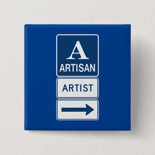 Artisan Artist Studio Signieren Directmailing Button (Vorderseite)