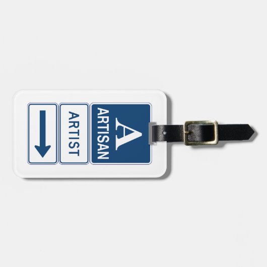 Artisan Artist Studio Signieren Directmailing Gepäckanhänger (Vorderseite horizontal)