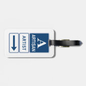 Artisan Artist Studio Signieren Directmailing Gepäckanhänger (Rückseite horizontal)