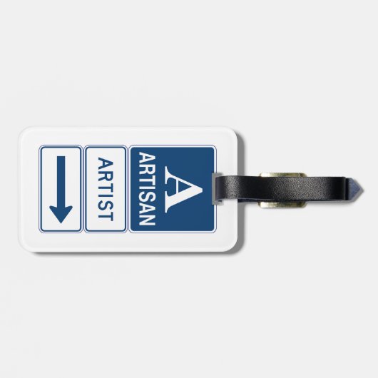 Artisan Artist Studio Signieren Directmailing Gepäckanhänger (Rückseite horizontal)